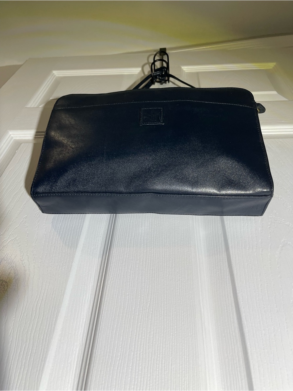 GIANI BERNINI Genuine Leather Navy Crossbody Shoulder Bag VTG - Picture 5 of 11